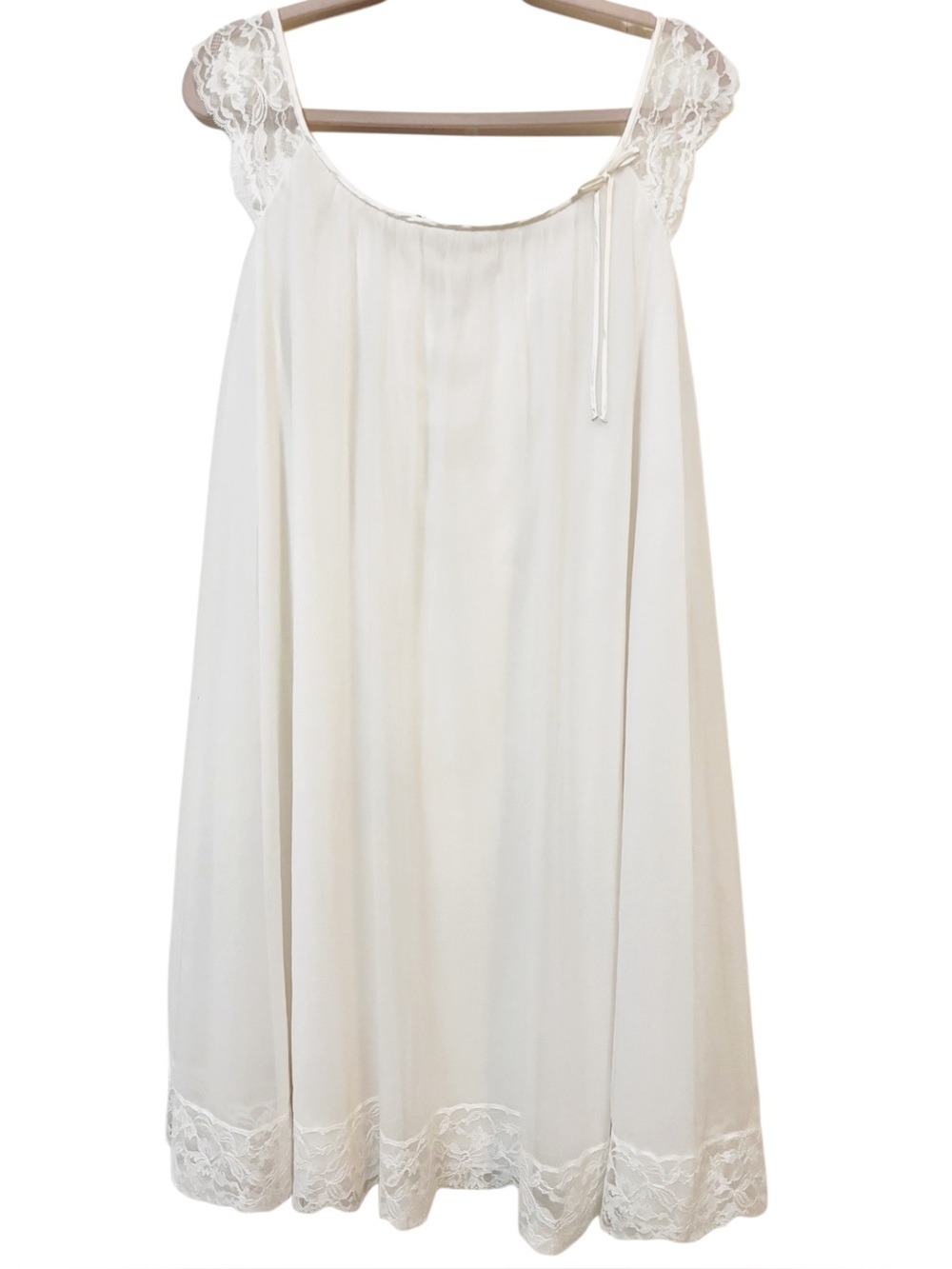 Vtg 50s 60s Vanity Fair White Sheer Babydoll Dress / Nightgown / Negligee -Large - Picture 8 of 16